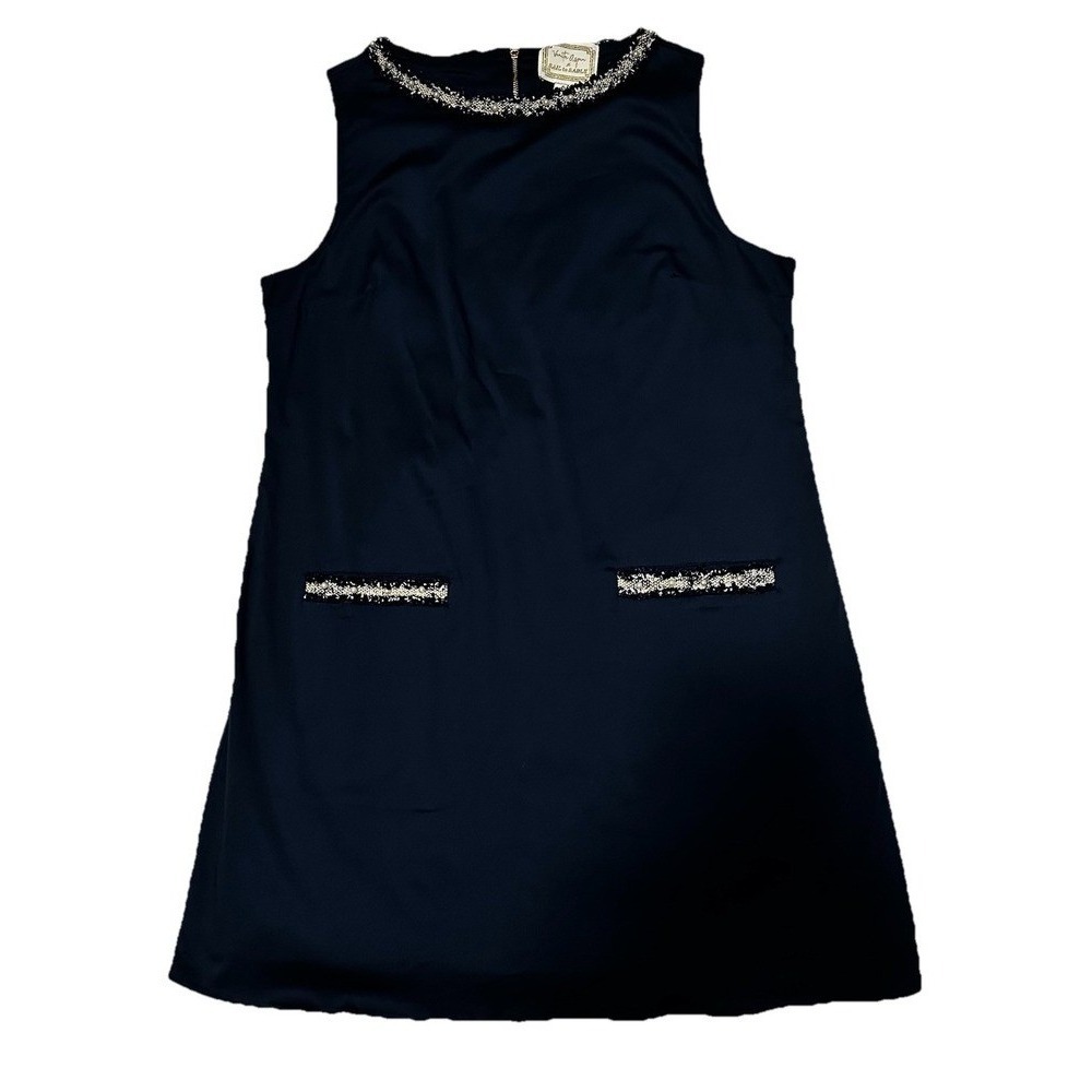 Venita Aspen x Sail To Sable Womens Embellished Shift Dress Navy Blue Size L NWT